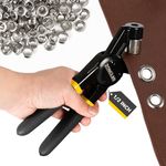 Heavy Duty Grommet Tool Kit with 1/2 Inch Die and 300 Sets of 12MM Grommets,Handheld Manual Eyelet Tool Rivet Press Punch Pliers for Leather Canvas Fabric.