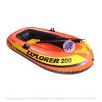 KidsZeeNie® Explorer 200Series 2 Person Inflatable Portable Boat| Orange Small Water Raft Kayak Perfect for Kids Adventure,Rafting,Picnic,Swiming Pools,Fishing,Boating,Rescue