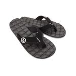 Volcom Men's New School SNDL Toe Separator Sandals, black white, 14.5 UK