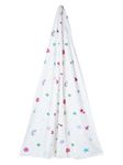 RAMRAJ COTTON Premium Soft Cotton White Print Stitched Hammock/Cradle 4 Meters