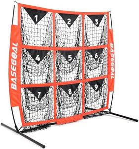 BaseGoal 4'×4' Baseball Softball Net,Pitching Strike Zone Target Net,with 9 Pocket,Baseball Backstop Net,for Hitting Pitching Batting Catching Practice