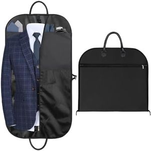 43" Suit Bags for Men Travel, Travel Garment Bag Carry on, Durable Thick Oxford Fabric Suit Carrier with 5 Zipper Pockets and 2 Carry Handles mens garment bag for suits, Black