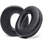 WC Replacement Ear Pads for Sony MDR-RF985R RF970 RF970RK RF960RK RF960R RF925RK MDR-DS6500 Headphones | Softer Leather, Luxurious Memory Foam, Added Thickness, Enhanced Noise Isolation | Black