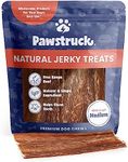 Pawstruck Premium Beef Jerky Dog Treat Chews, Medium 4"-6" Strips - Hip Joint Health Naturally Rich in Glucosamine & Chondroitin No Added Preservatives - 15 Count (Pack of 1) - Packaging May Vary