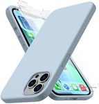 CellEver Compatible with iPhone 13 Pro Max Silicone Case, Slim Shock-Absorbing Cover with Anti-Scratch Microfiber Lining Anti-Fingerprint for iPhone 13 Pro Max - Light Blue