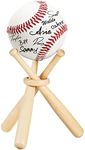 Baseball Stand Baseball Holders, Baseball Display Case for Balls Display Wooden Baseball Bat Display Stand Holder Display Baseball Centerpieces for Tables for Kids and Sports Lover (1)