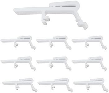 ZZLZX 8PCS Vertical Blind Dust Cover Valance Clip Holder Bracket, Vertical Curtain Clip Bracket, Vertical Blind Rail Mounting Clamp Fits 1 1/2 Inch and 1 9/16 Inch Rail Across The Top