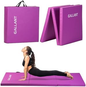 Gallant Foldable Gymnastics Mat - 6ft Long and Tri Folding, 5cm Thick High Density Foam, Non Slip and Easy to Clean - Tumble Exercise Crash Equipment for Kids