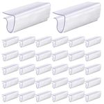 Glarks 30 Pack Rectangular Shape Plastic Table Cover Clips Tablecloth Clips Table Skirting Clips with Hook and Loop for 3/4 to 1 inch Table for Indoor Outdoor Wedding Party Picnic Events