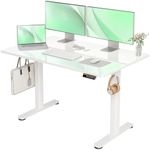 Claiks Glass Standing Desk, Electri