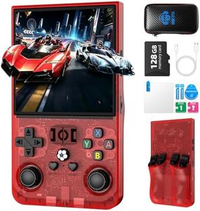 XGIPNCC R40MAX Retro Handheld Game Console, 4.0 Inch Portable Open Source Linux System, with 128GB TF Card,720x720 IPS HD Screen, 4000mAh Large Battery Portable Pocket Hand Held Video Game(Red)