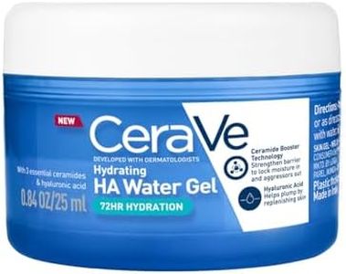 CeraVe HA Water Gel with Hyaluronic Acid, Ceramides & Niacinamide for Plumpy hydration|Oil-free gel moisturizer| 3 sec fast absorption| Dermat recommended for Women & Men| 25 ml
