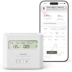 X-Sense Wi-Fi Radon Detector for Home with APP Notification, Model XR0A-iR