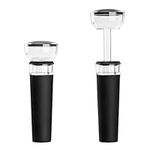 mafiti Set of 2 Wine Stoppers, Wine Bottle Stopper with Built-in Vacuum Wine Saver Pump Food-safe Silicone Caps, Keep Wine Fresh Up to a Week