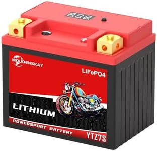 MOUDENSKAY Lithium Motorcycle Battery 12V Lithium Powersport Battery with BMS and Display YTZ7S-BS 4Ah 51.2WH 350CCA LiFePO4 Motorcycle Battery Starter Batteries for Motorcycles,ATV,UTVetc