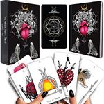 Naked Heart Tarot Deck by Jillian C. Wilde - Black Tarot Deck Tarot Cards with Guide Book - Nature & Animal Tarot Cards for Beginners & All Level Tarot Cards Deck Readers (Standard Edition)