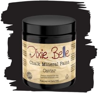 Dixie Belle Paint Company Chalk Finish Furniture Paint | Caviar (8 Fl Oz) | Matte Black Chic Chalk Mineral Paint | DIY Furniture Paint | Made in the USA