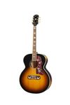 Epiphone Inspired by Gibson J-200 Jumbo Acoustic Electric, Aged Vintage Sunburst Gloss