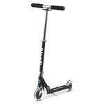 Micro Scooters | Micro Sprite LED Children's Scooter | Handlebar Adjustable | Light Up Wheels | Foldable | 5-12yrs | Boys & Girls | Black