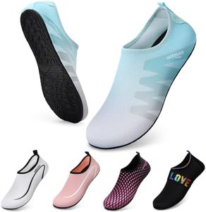 WateLves Wasserschuhe Badeschuhe Damen Herren Aquaschuhe Strandschuhe Schnell Trocknend Slip on Breathable Surfschuhe Unisex Schwimmschuhe für Beach Pool Surfen Yoga Grau Blau 38/39