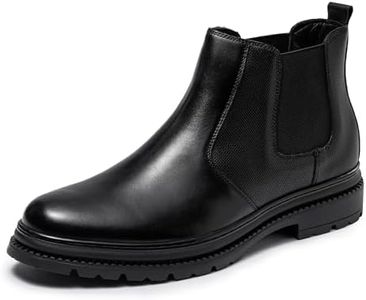 OKKO Mens Chelsea Dress Boots Classic Fashion Casual Leather Slip On Ankle Boot for Men