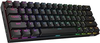 Redragon K530 Pro Draconic 60% Wireless RGB Mechanical Keyboard, BT/2.4Ghz/Wired 3-Mode 61 Keys Compact Gaming Keyboard w/Hot-Swap Socket, Free-Mod Plate Mounted PCB & Linear Red Switch