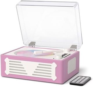 Retro Bluetooth Portable CD Player with Speakers, Rechargeable Battery, LED Display - Compact Boombox with Headphone Jack/AUX/USB Playback, Hi-Fi Sound - Gift Purple Music Player for Women