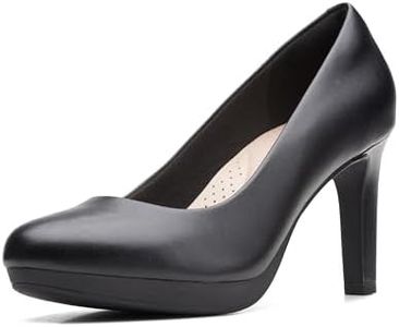 Clarks Women's Ambyr Joy Pump, Black Leather, 9