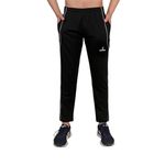 ZAMDIN Men's Stretchable Sports Black Track Pants - Gym, Running, Hiking/Joggers with 2 Zipper Pockets/Sportswear Fabric, Relaxed Fit/Size- Medium