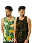 Veirdo® Pure Cotton Scoop Neck Regular Fit Multicolor Printed Sleeveless Vest for Men & Boys (PO2_G4_102_CAMOBSC_XXL)