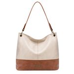 Montana West concealed gun carry handbag wallet leather molded western style handbag, A - Cream, Large