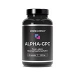 Alpha GPC 600MG in One Capsule | 60 Capsules = 60 True Servings | >99% Pure α-GPC | Lab Tested | Choline Supplement | Nootropic for Brain Support, Focus, Memory, Mood & Energy | 100% Natural & Non-GMO