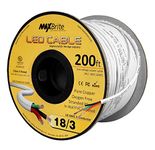 18AWG Low Voltage LED Cable 3 Conductor Jacketed In-Wall Speaker Wire UL/cUL Class 2 (200 ft reel)