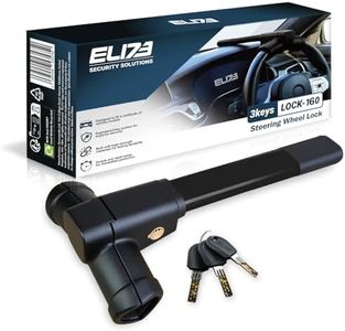 Steering Wheel Lock for Cars & Vans - Car Lock Anti-Theft Device - High Visibility Immobiliser - Vehicle Security Lock - Includes 3 Keys (UK Company)