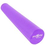 Maximo Fitness Foam Roller - Extra Long Exercise Rollers for Trigger Point Self Massage and Muscle Tension Relief, 90cm x 15cm Massager for Back, Legs, Workouts, Gym, Pilates and Yoga, Purple