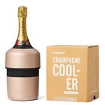 Huski Champagne Chiller | NEW | Award-Winning Iceless Design with Detachable Bottle Stopper | Keeps Wine Cold up to 6 Hours | Fits most 750ml Champagne, Prosecco & Sparkling Wine Bottles (Champagne)