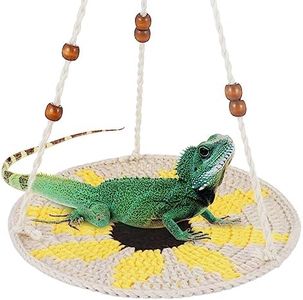 Jspupifip Reptile Hammock,Bearded Dragon Accessories for Habitat Leopard Gecko Tank Accessories Small Lizard Cage Bed Hanging Hammock Pet Platform Carrier for Chameleon Birds Rats Gecko Iguana