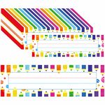 40PCS Desk Nameplates, Double Sided PET Film Desk Name Tags Erasable & Reusable Traditional Manuscript Name Plate Classroom Decoration for School Student (10” x 2.8”)