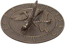 Whitehall Products 691 Dragonfly Sundial, 12x12, French Bronze