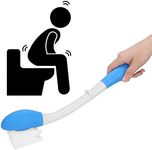 Foldable Self Assist Toilet Aid 15.7" Toileting Aids Wiping Wand Long Handle Reach Comfort Wiper Bathroom Aid for Limited Mobility People