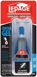 LePage Super Glue Gel Control, Clear Superglue, Cyanoacrylate Adhesive Instant Glue, Quick Dry - 4 ml Bottle, 1 pack