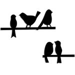 Art Street Wood Bird Mdf Wall Plaque/Wall Sign For Home Decoration Ready To Hang Wall Decor (6Mm Black) - 6 X 18 Inch