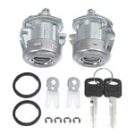 X AUTOHAUX 1 Pair Front Door Lock Cylinder Tumbler w/Key for Ford F150 F250 F350 F450 Explorer Expedition for Ranger E150 E250 E350 for Lincoln No.7C3Z1521990A Left Right Door Lock W/Clip