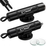 Xtremeauto 2 in 1 Car Emergency Escape Tool, Window Breaker & Seat Belt Cutter, Compact Safety Hammer for Car, Vehicle Glass Breaker Rescue Tool for Emergency Escape (Black)