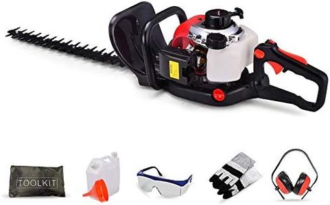 Bu-KO Taille-haie à Essence 26 CC - Outil portatif avec Lames à Double Action, Longueur de Coupe de 600 mm - Poignée rotative réglable à 180 degrés 1 Ans de Garantie
