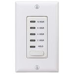 Intermatic EI230W Electronic 2, 4, 8, 12 Hour Auto-Off Timer, White - Easy Operation, Silent Functionality, Easy Installation, White Finish - Versatile Home Timer Switch for Lights, Fans, Appliances