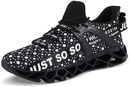 Mens Running Shoes Walking Non Slip Blade Type Sneakers, 3dot Black, 10