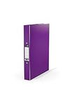 Durafile Ring Binder A4 File, Purple, Single File Folder Organiser, Heavy Duty Board Construction Folders for Paperwork A4 Ring Binder, Ideal A4 Folder for School, Home & The Office