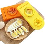 MORAL 2 in 1 Double Cut Boiled Egg Mushroom Cheese Slicer Cutter with Stainless Steel Cutting Wires for Kitchen (Multi Color)Set of 1