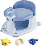 Baby Bath Seat for Babies 6 Months & Up, Bath Seats for Babies Sitting Up, Non-Slip Toddler Bath Seat, Baby Bathtub Seat with Suction Cup, Blue